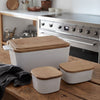 Casafina Ensemble Salt Cellar with Oak Lid