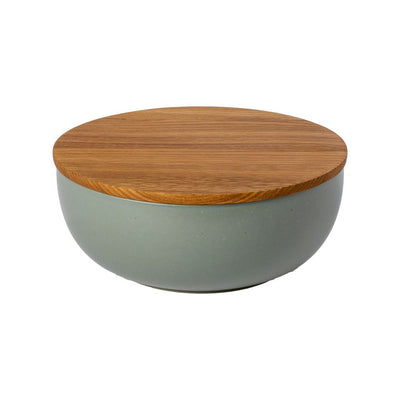 Casafina Pacifica Artichoke Serving Bowl with Wood Lid