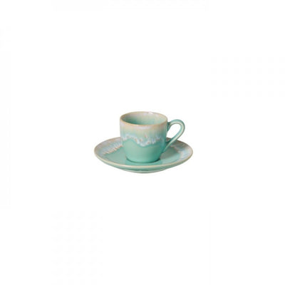 Casafina Taormina Aqua Espresso Cup & Saucer