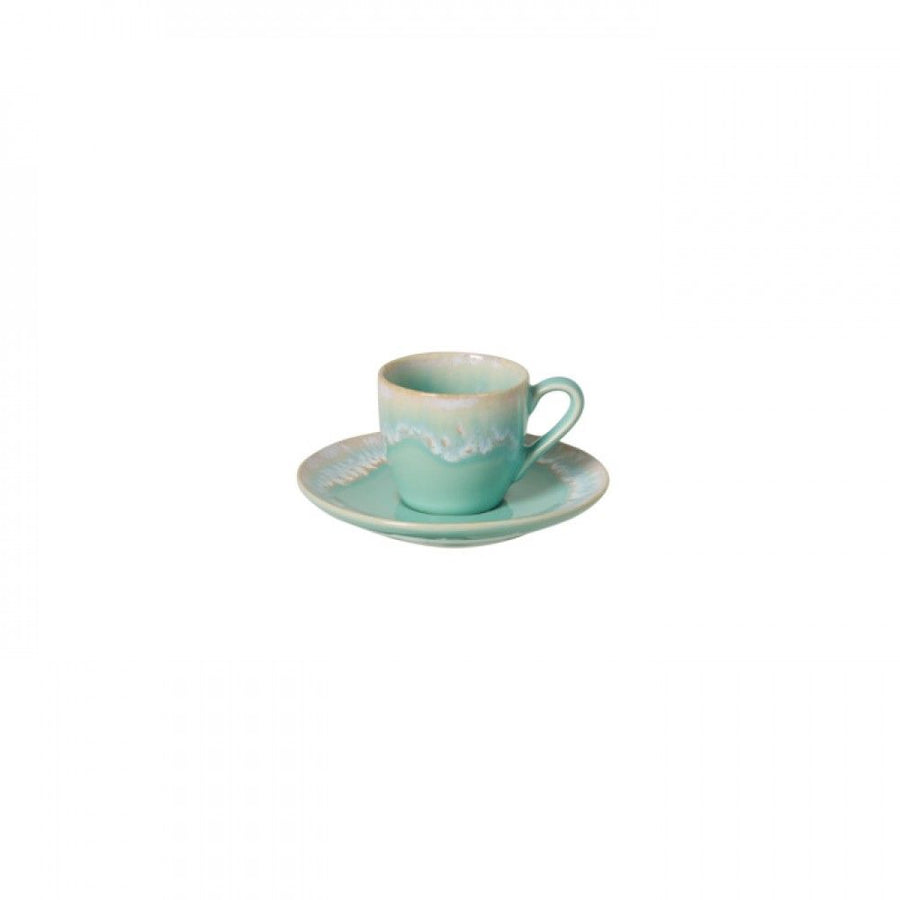 Casafina Taormina Aqua Espresso Cup & Saucer