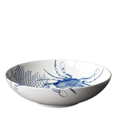 Caskata Blue Crabs Wide Serving Bowl