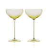 Caskata Quinn Optic Citrine Coupe Cocktail Glasses (set of 2)