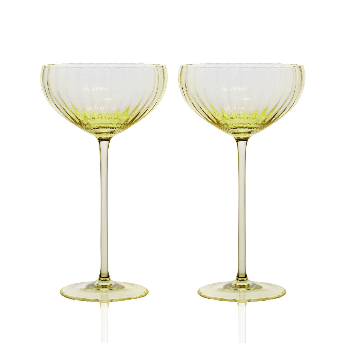 Caskata Quinn Smoke Martini Glasses Set of 2