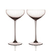 Caskata Quinn Optic Mocha Coupe Cocktail Glasses (set of 2)