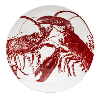 Caskata Red Lobsters Wide Serving Bowl