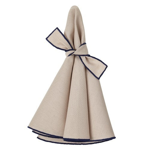 Mode Living Napa Beige/Navy Napkins (set of 4)