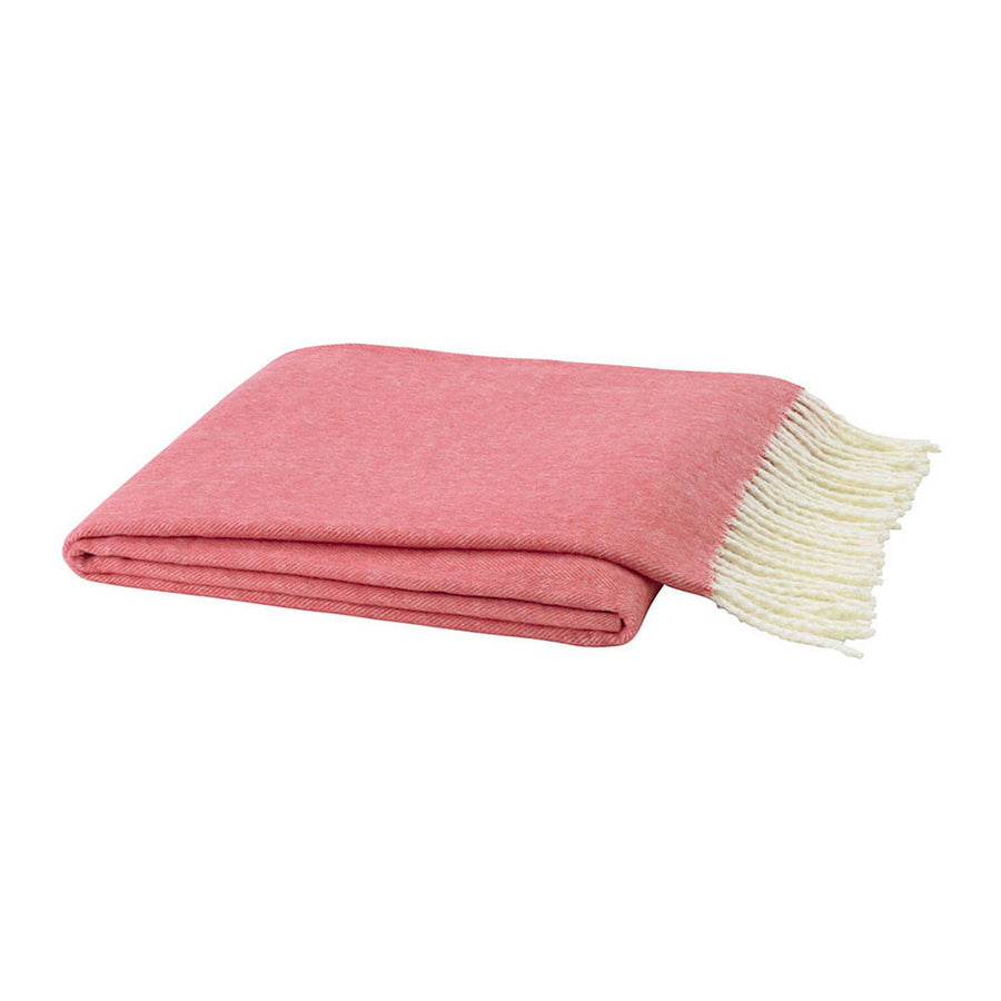 Lands Downunder Coral Italian Herringbone Throw