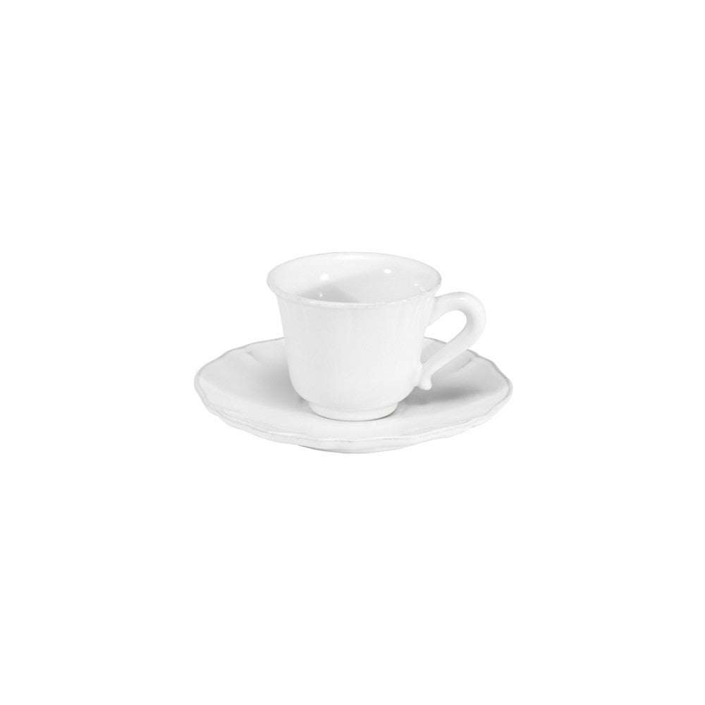 Costa Nova Alentejo White Espresso Cup & Saucer