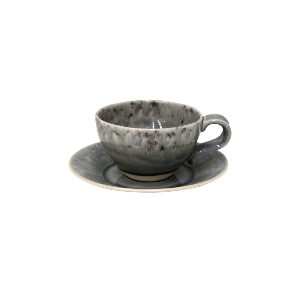 Costa Nova Madeira Grey Tea Cup & Saucer