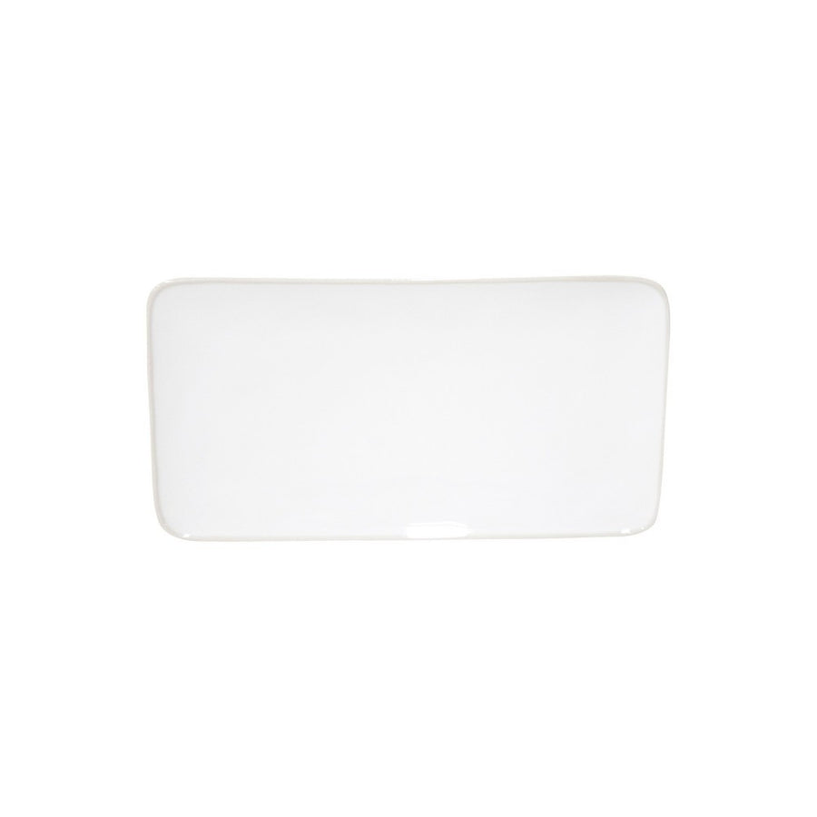 Medium rectangular platter from Costa Nova's Beja collection, featuring a smooth, glossy white finish.
