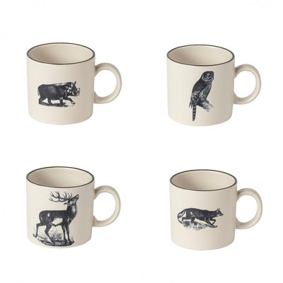 Costa Nova Elements Fauna Mugs (set of 4)