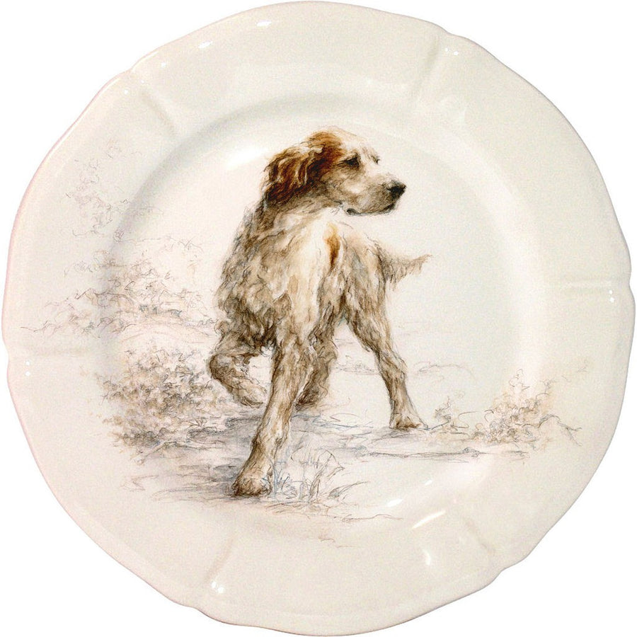 Gien Sologne Setter Anglais Plate