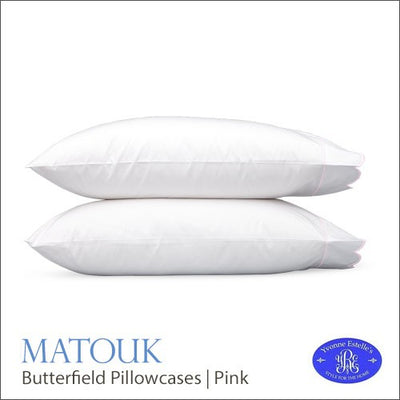 Matouk Butterfield Pink Pillowcases (pair)