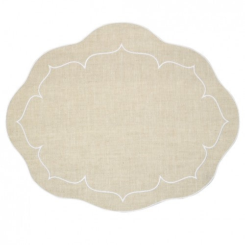 Skyros Designs Linho Natural Oval Placemat (set of 4)