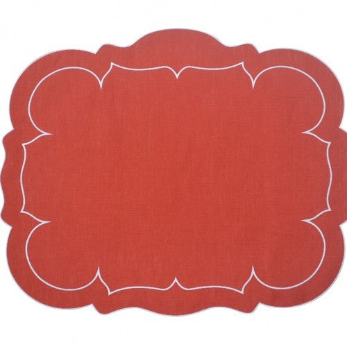 Skyros Designs Linho Red Rectangle Placemat (set of 4)