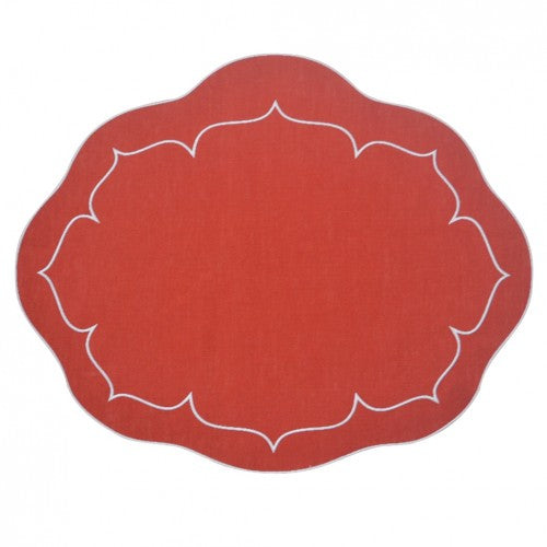 Skyros Designs Linho Red Oval Placemat (set of 4)