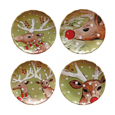 Casafina Deer Friends Green Salad Plates