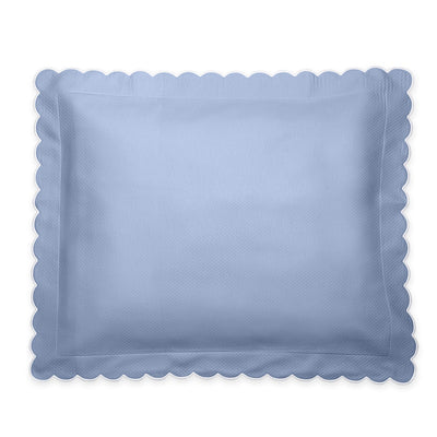 Matouk Diamond Pique Azure Pillow Sham