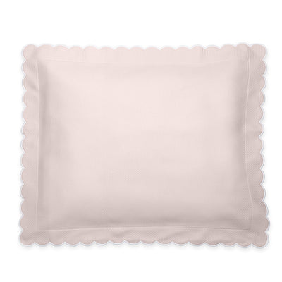 Matouk Diamond Pique Pink Pillow Sham