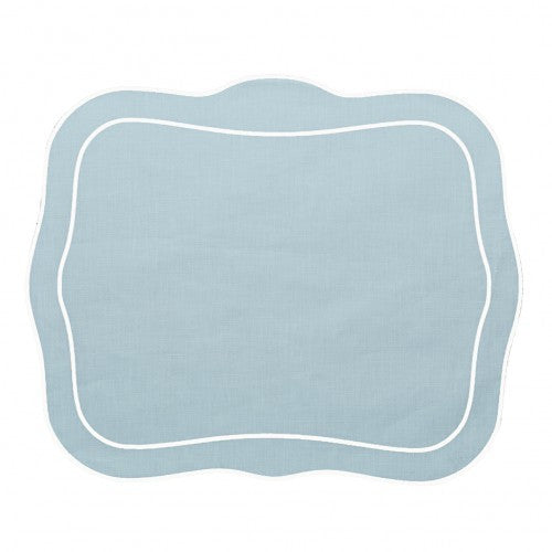 Skyros Designs Linho Ice Blue Patrician Placemat (set of 4)