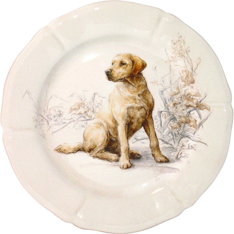 Gien Sologne Labrador Salad Plate