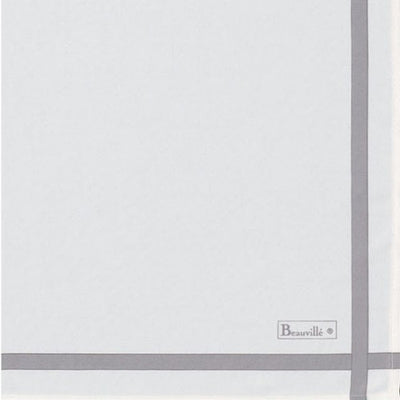 Beauville Two-coloured White/Taupe Napkin