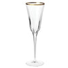 Vietri Optical Gold Champagne Glass