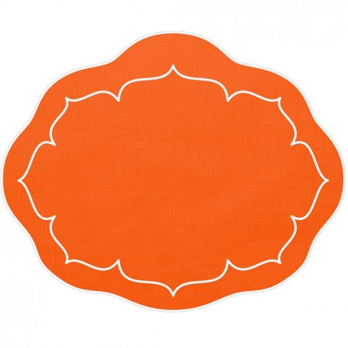 Skyros Designs Linho Orange Oval Placemat (set of 4)