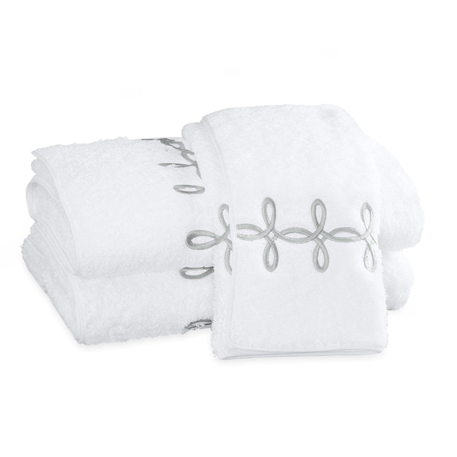 Matouk Gordian Knot Silver Bath Towels