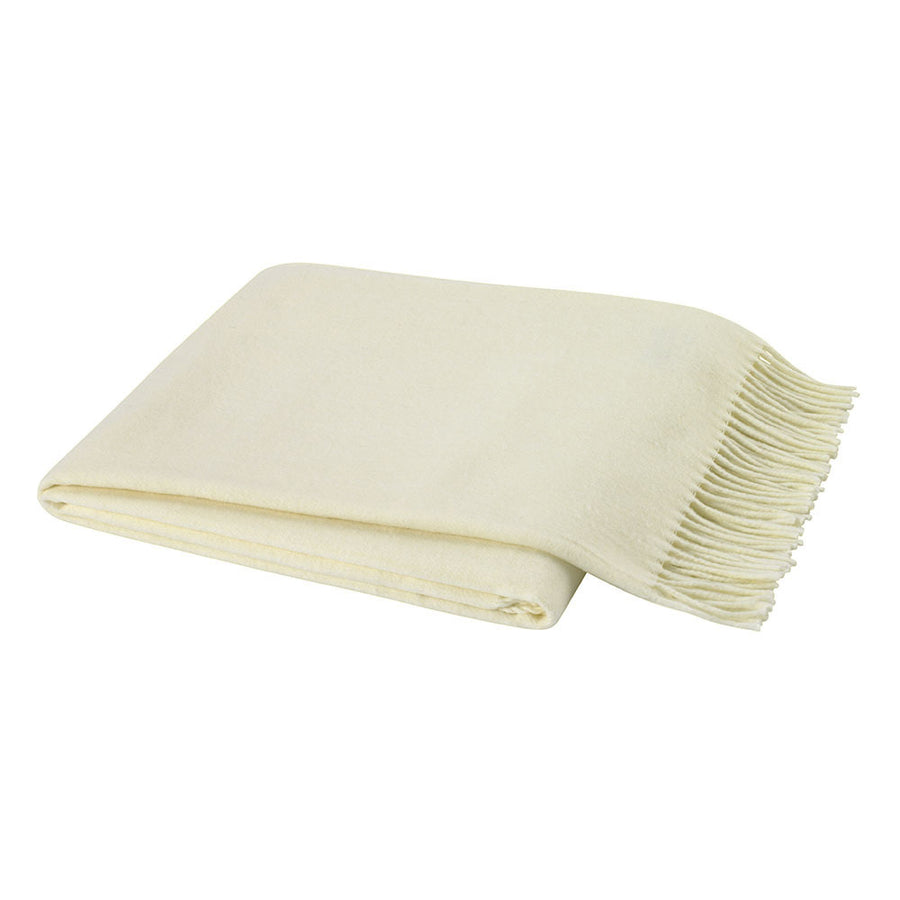 Lands Downunder Ecru Italian Herringbone Throw
