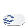 Caskata School of Fish Blue Small Oval Platter