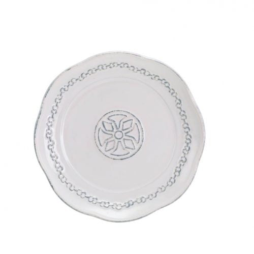 Skyros Designs Villa Beleza Vintage White Bread Plate
