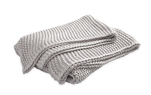 Matouk Orla Pewter Throw
