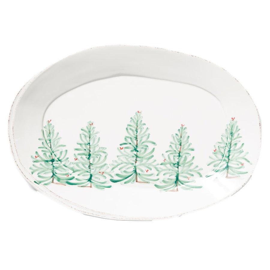 Vietri Lastra Holiday Oval Platter