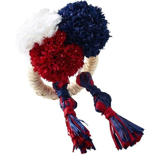 Kim Seybert Fiesta White, Navy & Red Napkin Rings (set of 4)