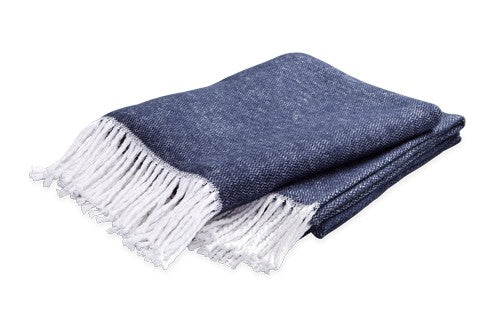 Matouk Pezzo Navy Throw