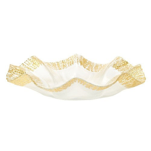 Vietri Rufolo Glass Gold Platter