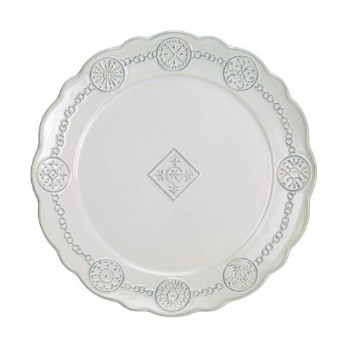 Skyros Designs Villa Beleza Vintage White Chargers (set of 4)