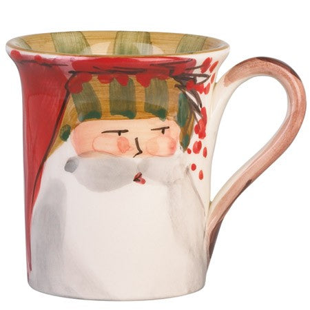 Vietri Old St. Nick Striped Hat Mug