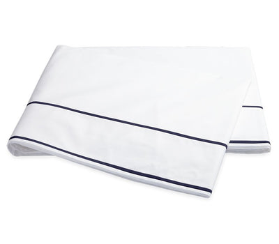 Matouk Ansonia Navy Flat Sheet