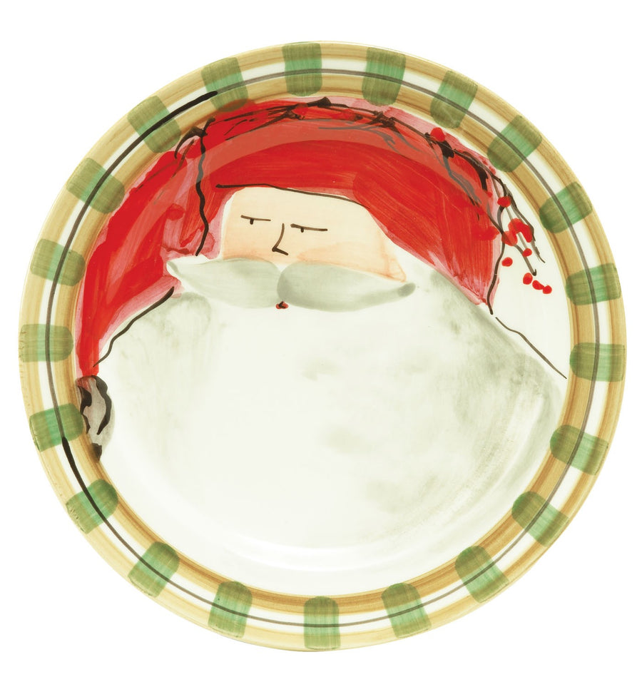 Vietri Old St. Nick Red Hat Dinner Plate