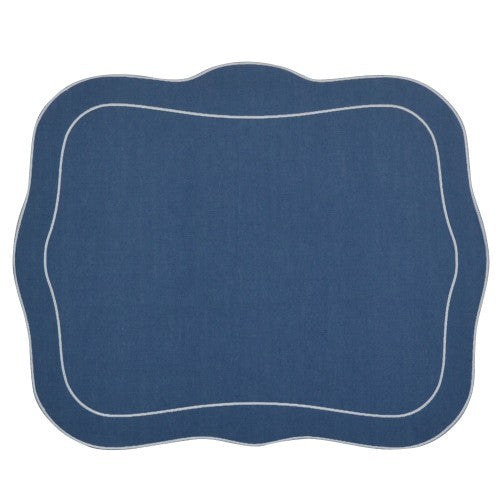 Skyros Designs Linho Blue Patrician Placemat (set of 4)