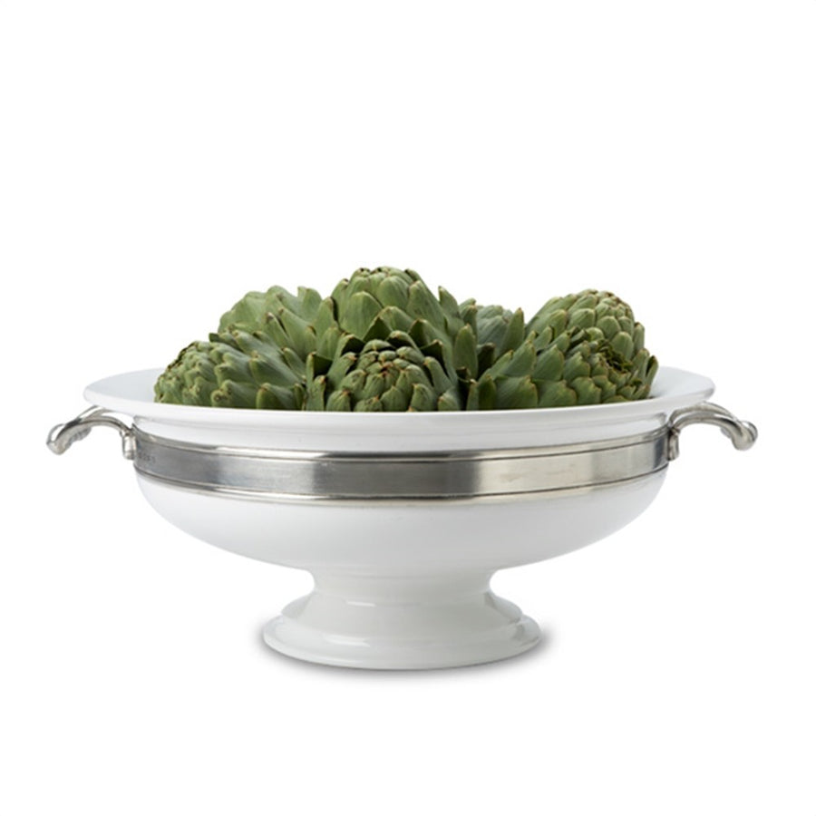 Match Pewter Convivio Round Centerpiece with Handles