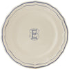 Gien Filet Bleu Monogram E Dinner Plate