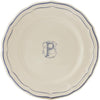 Gien Filet Bleu Monogram P Dinner Plate