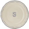Gien Filet Bleu Monogram S Dinner Plate