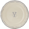 Gien Filet Bleu Monogram V Dinner Plate