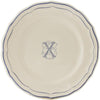 Gien Filet Bleu Monogram X Dinner Plate