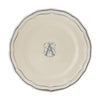 Gien Filet Blue Monogram A Dessert Plate