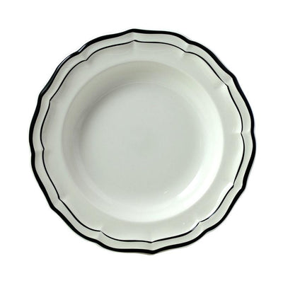 Gien Filet Midnight Rimmed Soup Bowl
